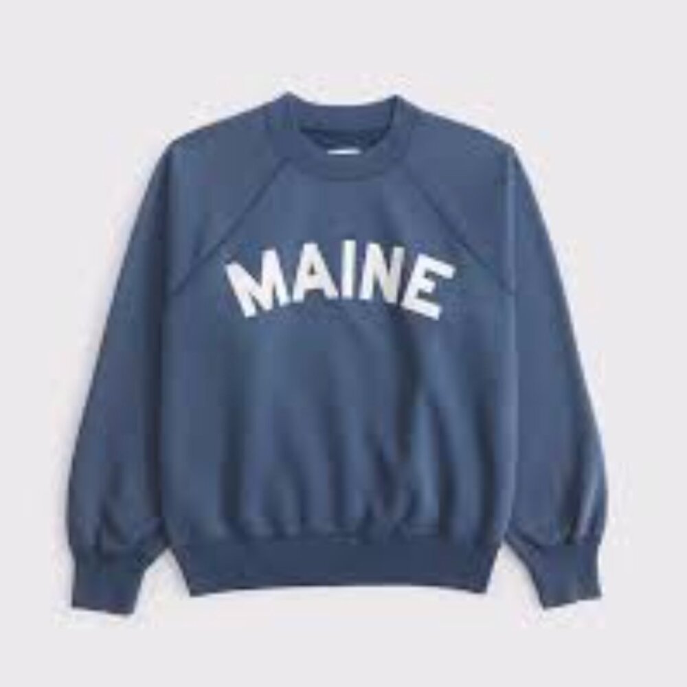 Abercrombie & Fitch Women's Graphic Raglan Classic Sunday Crew - Picture 4 of 10